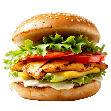 HAMBURGUESA CON FILETE DE POLLO